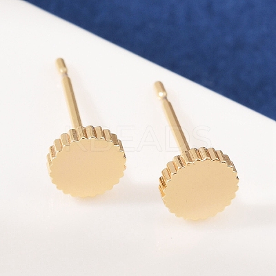 Brass Stud Earrings for Women EJEW-G441-03G-1