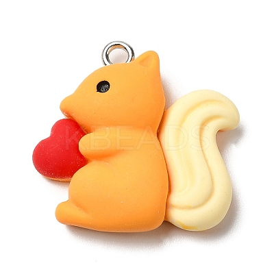 Autumn Theme Opaque Resin Pendants LS-RESI-L038-03P-03-1
