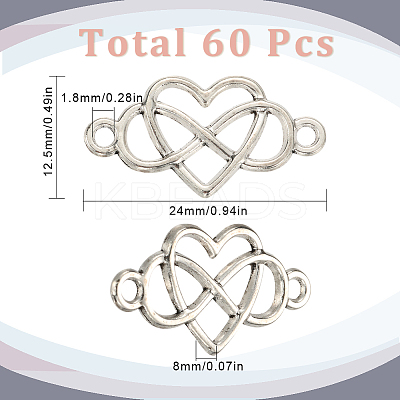 60Pcs Tibetan Style Alloy Connector Charms TIBE-SC0001-86-1