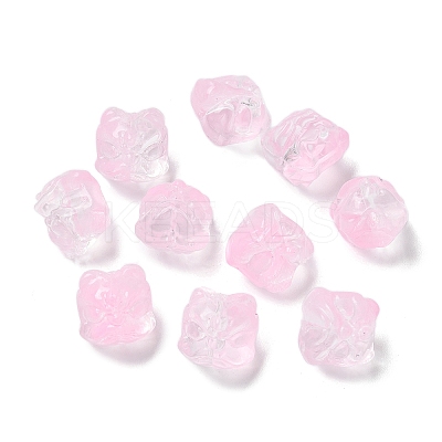 Baking Paint Transparent Glass Beads GLAA-C035-01F-1