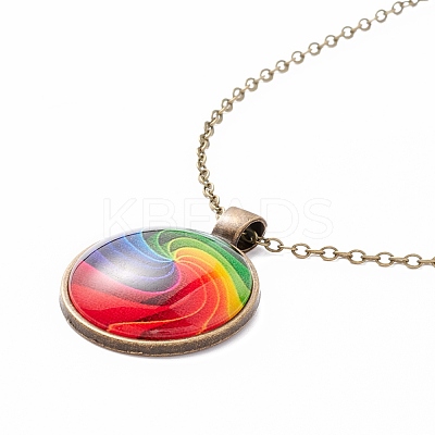 Rainbow Pride Necklace NJEW-F290-01C-1