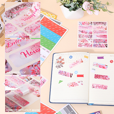6 Sets 2 Styles Rectangle Paper Self Adhesive Category Labels Stickers DIY-GF0008-49-1