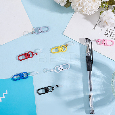 24Pcs 8 Colors Silicone Pen Holder Clip HJEW-DR00035-1