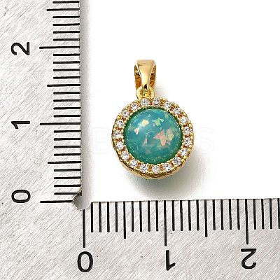 Brass Micro Pave Cubic Zirconia Pendants KK-K398-27G-02-1