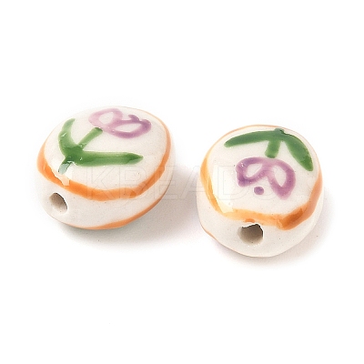 Tulip Flower Handmade Porcelain Beads X1-LAMP-D303-06A-1