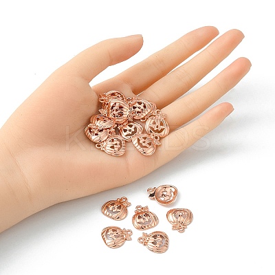 20Pcs Halloween Pumpkin Jack-O'-Lantern Alloy Pendants TIBEP-YW0001-43RG-1