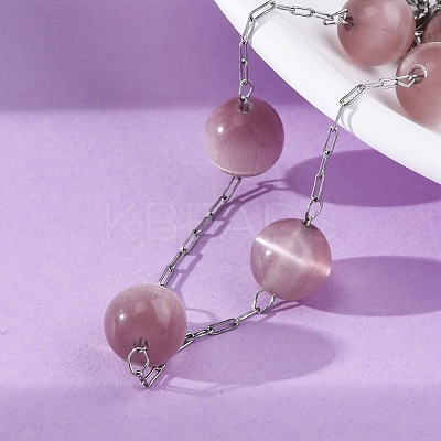 304 Stainless Steel Cable Chain Bracelets BJEW-C094-01P-01-1