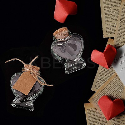 DIY Heart Shape Transparent Glass Bottles Kits AJEW-BC0006-04-1