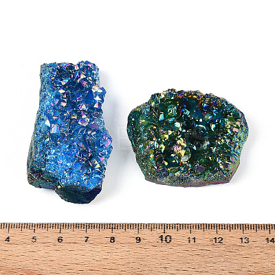 13Pcs Electroplated Spray Painted Natural Amethyst Geode Cornucopia Mineral Specimen G-N347-14-1