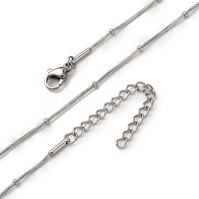 0.9MM 304 Stainless Steel Satellite Chain Necklaces NJEW-T016-21B-P-1