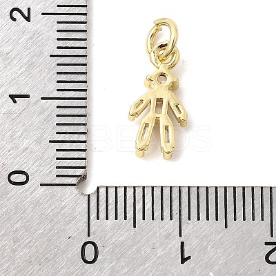 Brass Pave Clear Cubic Zirconia Pendants KK-G554-15G-1