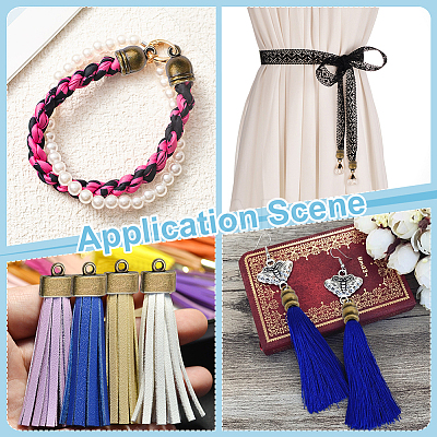 120Pcs 3 Styles CCB Plastic with Alloy Cord Ends FIND-WR0013-11-1