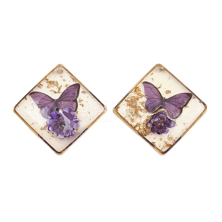 Transparent Epoxy Resin & Printed Pendants KK-F074-01A-1