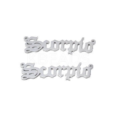 Non-Tarnish 304 Stainless Steel Connector Charms STAS-N095-136H-1