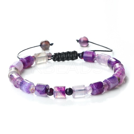 Bohemian Style Natural Banded Agate/Striped Adjustable Braided Bracelets for Women JX4238-6-1