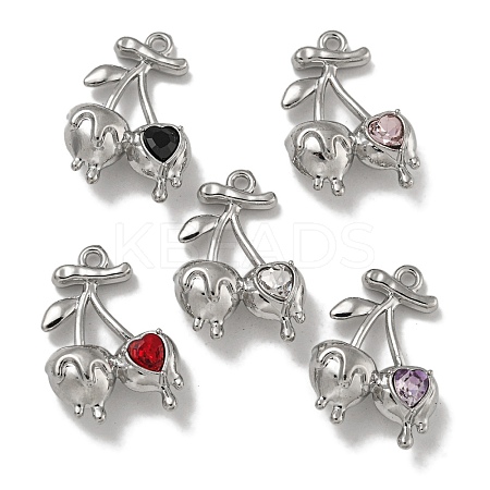 Rack Plating Alloy Rhinestone Pendants PALLOY-F312-19P-1