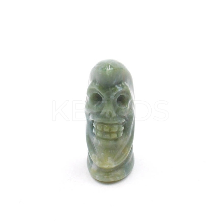 Natural Indian Agate Moon with Human Face Figurines Statues for Home Office Desktop Decoration PW-WG92128-04-1