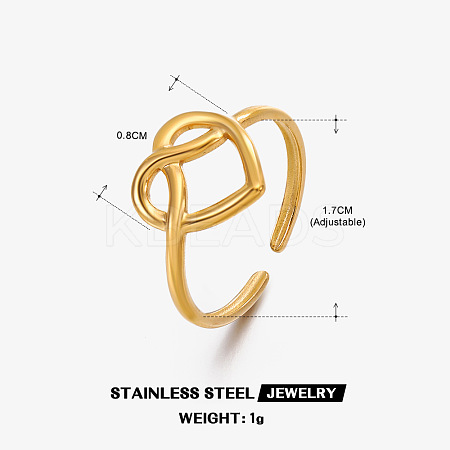 201 Stainless Steel Cuff Open Rings FS-WG76F01-09-1