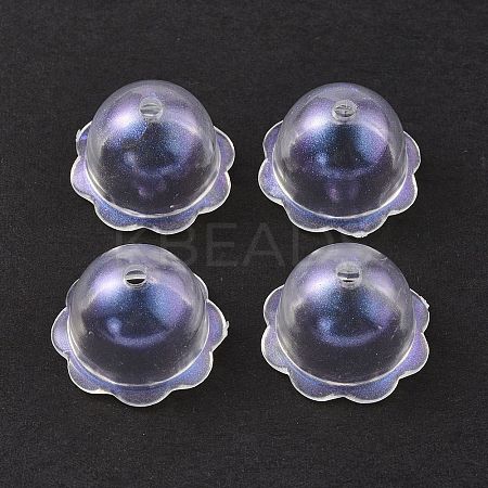 Transparent Acrylic Bead Caps X-OACR-P007-46-1