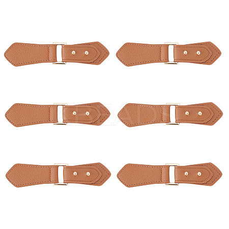 Fingerinspire 6 Sets PU Imitation Leather Sew on Toggle Buckles FIND-FG0001-83-1