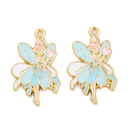 Rack Plating Alloy Enamel Pendants FIND-A040-08E-02G-1