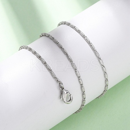 Brass Column Link Chain Necklaces MAK-L045-03P-1