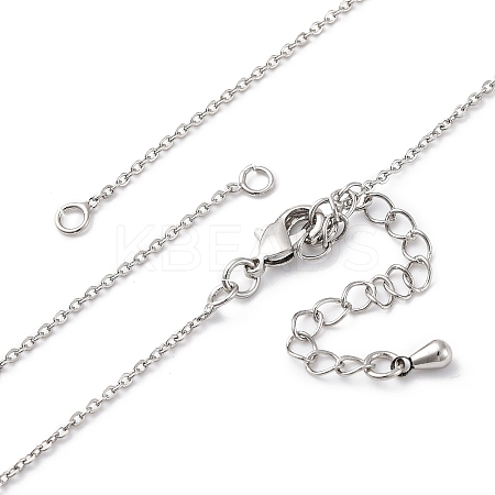 1.3MM Brass Cable Chain Necklace Making NJEW-D302-76P-1