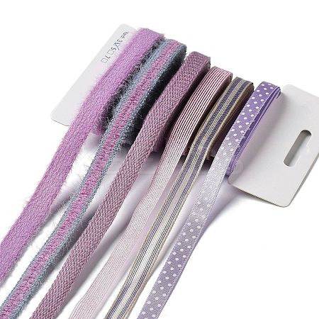 18 Yards 6 Styles Polyester Ribbon SRIB-C001-I02-1