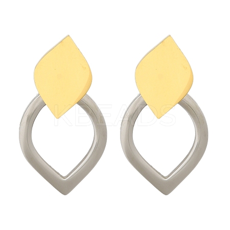 304 Stainless Steel Teardrop Stud Earrings EJEW-C118-01D-1