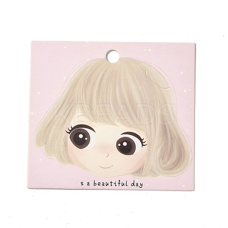 100Pcs Paper Hair Ties Display Cards LS-CDIS-C003-02-1