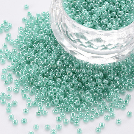 12/0 Imitation Jade Glass Seed Beads SEED-S049-A-013-1
