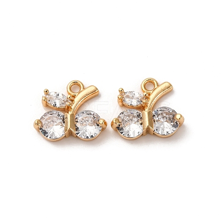 Brass Micro Pave Cubic Zirconia Pendants KK-Z112-10G-1
