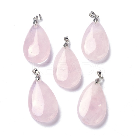 Natural Rose Quartz Pendants G-D084-01P-B15-1