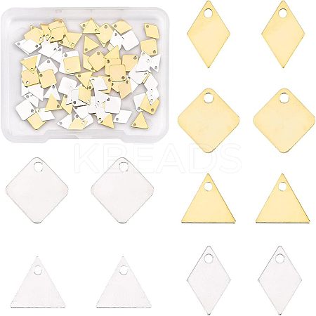 84Pcs 6 Style Brass Charms KK-FH0002-63-1