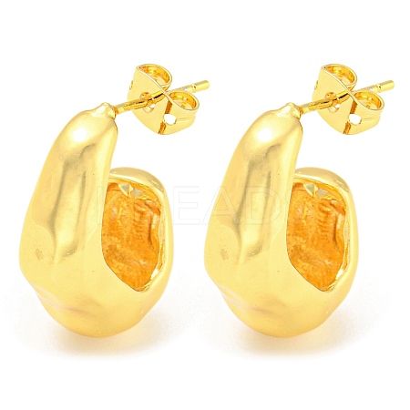 Rack Plating Brass Twist Teardrop Stud Earrings EJEW-A028-40G-1