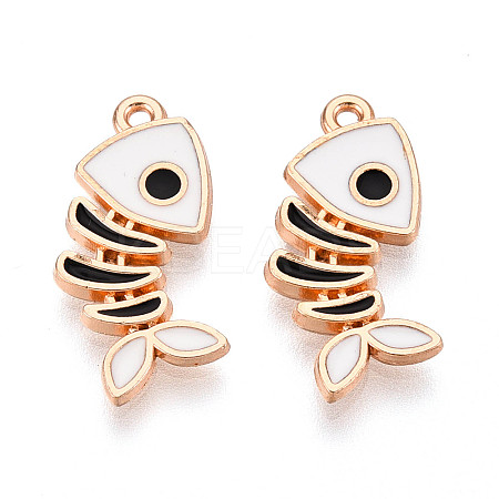 Alloy and Enamel Pendants ENAM-T021-33B-G-1