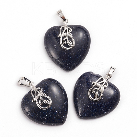 Synthetic Blue Goldstone Pendants G-I275-03J-1