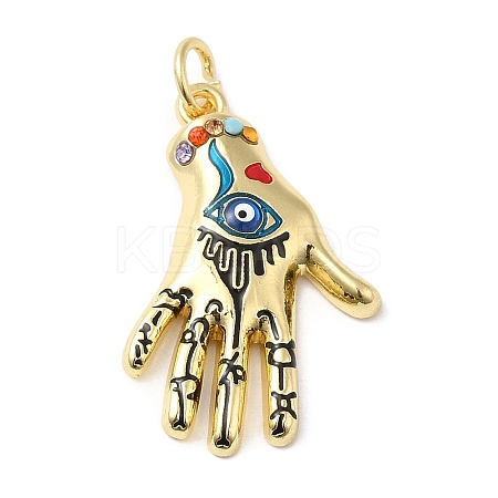 Spray Painted Alloy with Enamal Pendants LS-PALLOY-D019-09AG-1