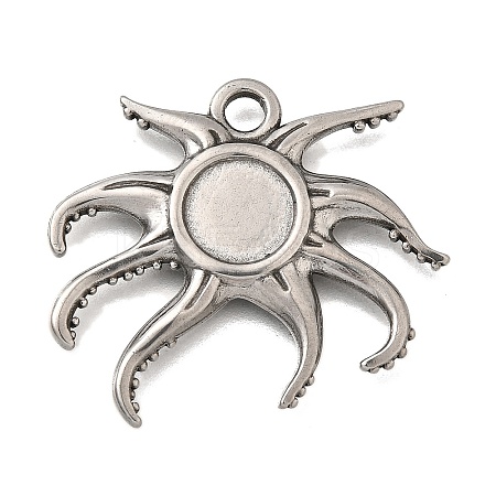 304 Stainless Steel Pendant Cabochon Settings STAS-H477-03C-P-1