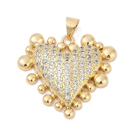 Brass Micro Pave Cubic Zirconia Pendants KK-A241-07G-1