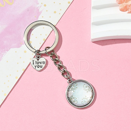 Alloy Glass Keychain KEYC-YW00068-01-1