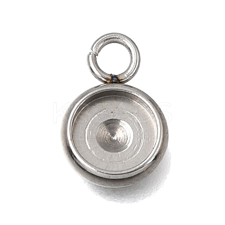 304 Stainless Steel Pendant Cabochon Settings STAS-F365-02B-P-1