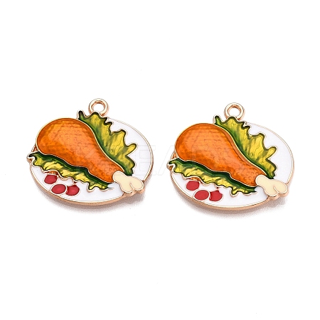 Thanksgiving Day Theme Alloy Enamel Pendants ENAM-T020-52C-01-1