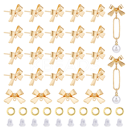 Brass Stud Earring Findings & Open Jump Rings KK-HS0001-79-1