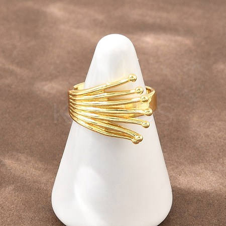 Irregular Brass Cuff Open Rings KK-CBA5A76-01G-1