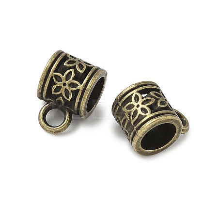 Tibetan Style Alloy Tube Bails FIND-F012-04AB-1