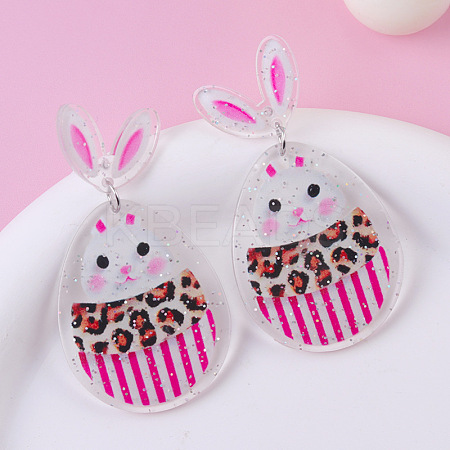 Easter Acrylic Dangle Stud Earrings FS-WG8F84A-01-1