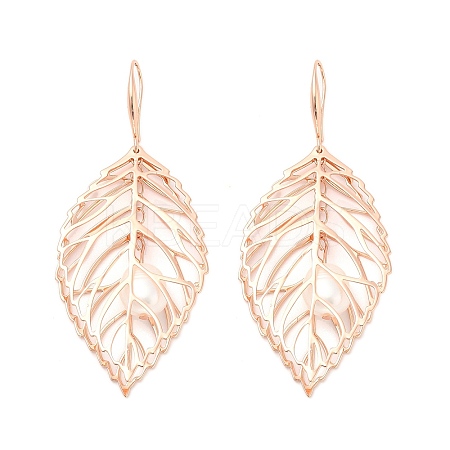 Rack Plating Brass Earrings for Women EJEW-M260-26RG-1