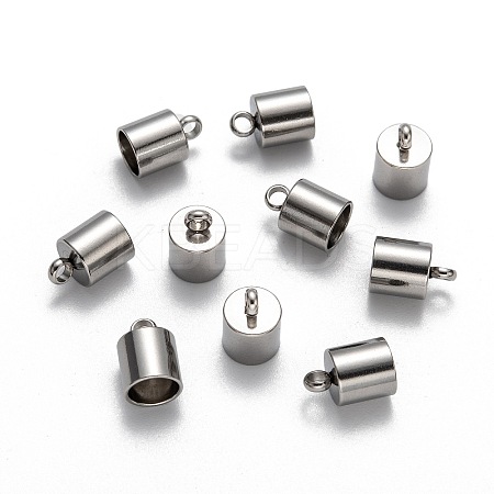 Tarnish Resistant 304 Stainless Steel Cord Ends LS-STAS-E020-7-1