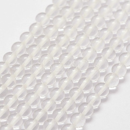 Natural Quartz Crystal Beads Strands G-N0218-01-3mm-1